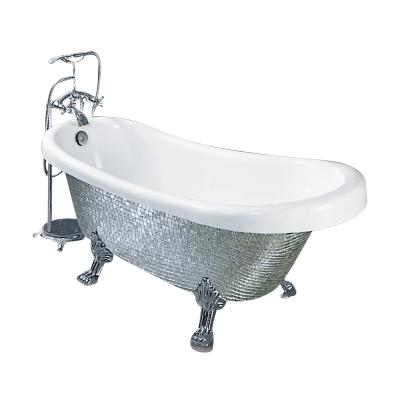 China Claw Feet Indoor Portable One Person Freestanding Acrylic Bathtub Soaking Body for sale