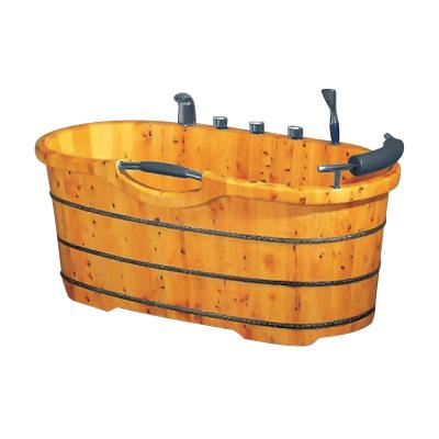 China Eco-friendly Material K-9509 Made in China Antique Wooden Barrel Bathtub for sale