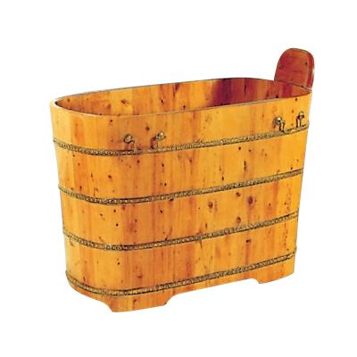 China K-9503 Material Classic Design Freestanding Bathtub Eco - Friendly Around Wooden Oak Barrels Bath for sale