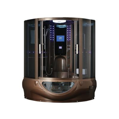 China Modern Brown Computer Control Panel K-7030 Luxury Steam Shower Room In Bathroom With DVD for sale