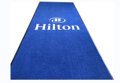 China 100% Nylon Fiber Hotel Door Mats PVC compound NBR nitrile rubber Backing for sale