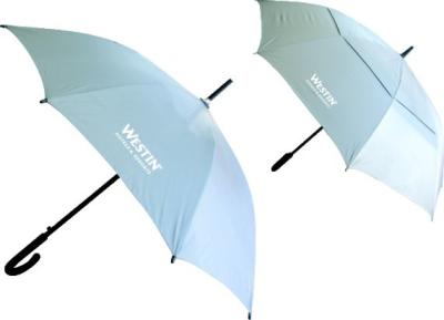 Κίνα Συμπαγής Windproof λαβή μετάλλων ομπρελών ομπρελών ξενοδοχείων συνήθειας λογότυπων τυπωμένων υλών προς πώληση