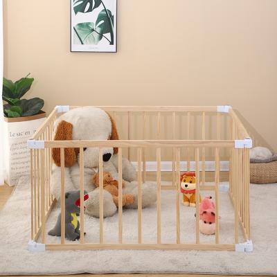 China Durable Wooden Playpen With Door Baby Playpen Child Protection Fence for sale