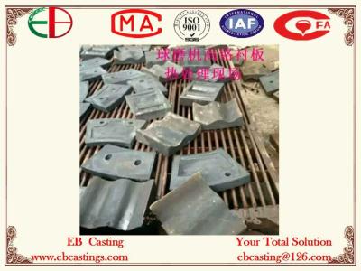 China ASTM A532 12%Cr High Cr Cast Iron Coal Mill Wave Liners & End Liners HRC50 EB6019 for sale