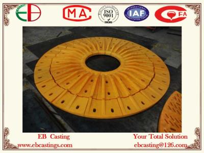 China Φ250390 Coal Mill Liners ZGCr5Mo ≥HRC48 EB6003 for sale