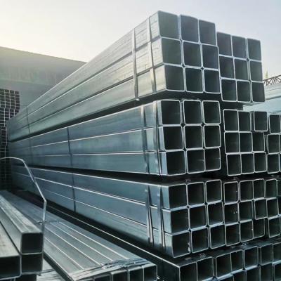 China Hotrolled Gi Square Steel Pipe , Spangled Galvanised Rectangular Tube for sale