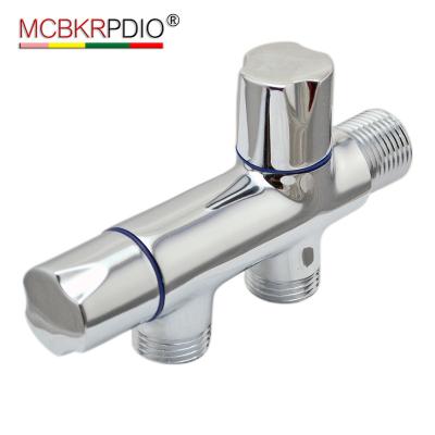 China Brass One In Two Out Double Water Faucet Tap Copper Multi-Function Toilet Partner Faucet for sale