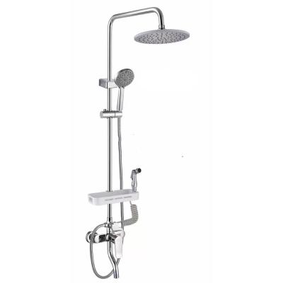 China MCBKRPDIO Hot Sale Wall Mounted Bathroom Shower Faucet OEM Ceramic Style Brass Lead Surface Plate Solid Chrome Handle Feature Te koop