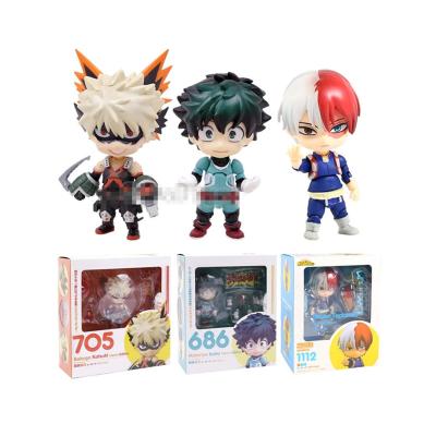 China 3 Pcs Funny Anime Figure Q Version Boku No Hero Academia My Hero Academia Anime Figure Toys for sale