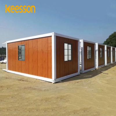 China Modern Wooden Color 20ft Container House Easy To Assemble Detachable Container House for sale