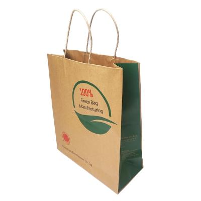 China White Christmas Gift Bags Brown Kraft Paper Bags Packaging Recyclable Wholesale Reusable Paper Bag With Your Own Logo Design for sale