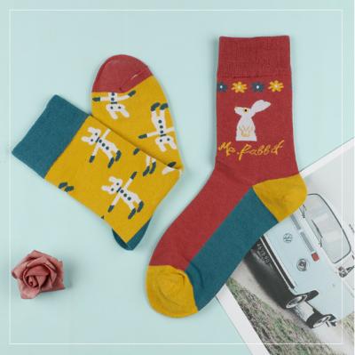 China Wholesale QUICK DRY Ready To Ship Cotton Art Socks Cartoon Rabbit Shorts Socks for sale