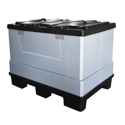 China High Strength Suitable For Multiple Scenarios Ventilated Plastic Folding Pallet Box for sale