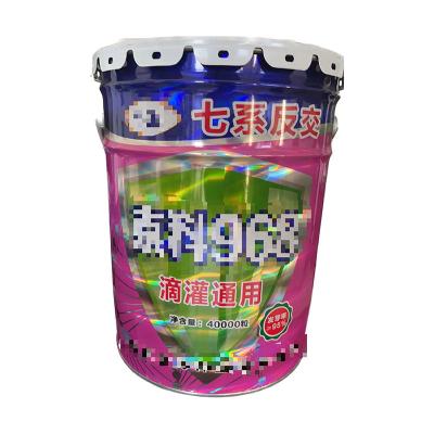 China Silver Iron Seed Steel Pail With Lid Snap On And Customized Logo for sale