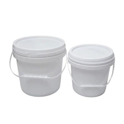 China Versatile White Plastic Bucket With Stackable Design Food Storage Buckets for sale