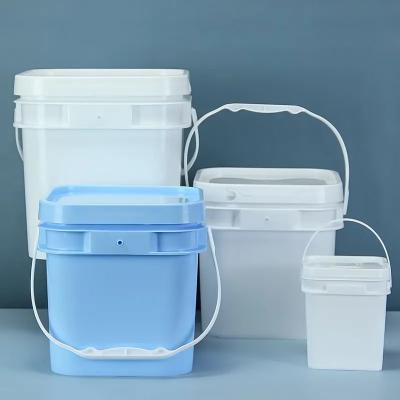 China BPA Free Clear Plastic Utility Buckets For Indoor And Outdoor Use Square Plastic Buckets for sale