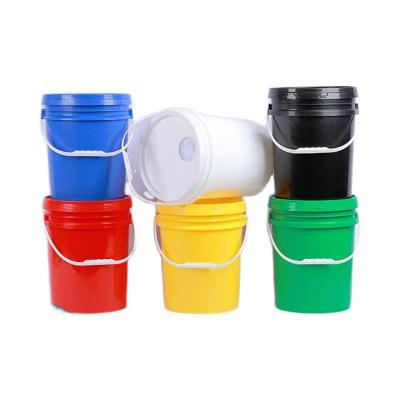 China Snap On Lid Type Plastic Paint Bucket With Heat Transfer Printing for sale