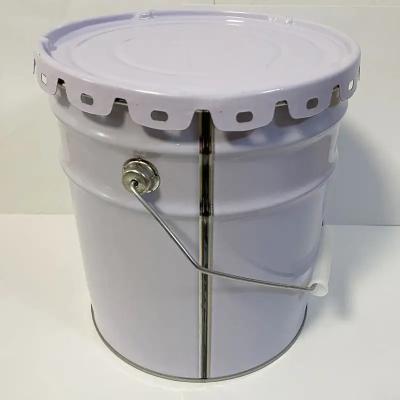 China Heavy Duty Corrosion Resistant Metal Paint Bucket And Lid With Metal Handle for sale