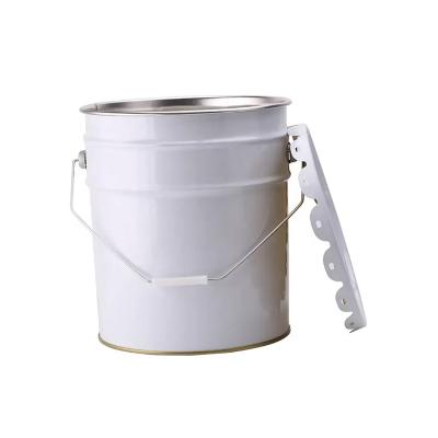 China Metal Paint Buckets with Exterior Print for Industrial Chemical and Paint Use for sale