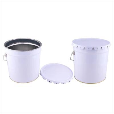 China Rust Resistant Round 1 Qt Metal Paint Bucket And Lid HD With Handle Stackable 12cm-43cm for sale