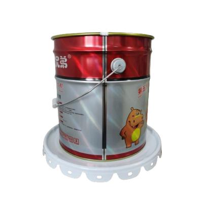 China Heavy Duty Iron Oil 5 Gallon Steel Pail With Rust Resistant Coating for sale