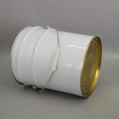 China Leak Proof Iron Metal Paint Bucket With Lid 15L  Paint Pail With Lid for sale