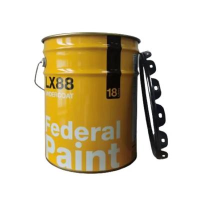 China CMYK 4 Color Offset Printing Metallic Metal Paint Bucket With Lid For Chemical Liquid Storage Needs for sale