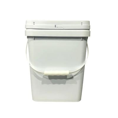 China Stackable Square Plastic Buckets With Leak Proof Lids Square Plastic Pails for sale