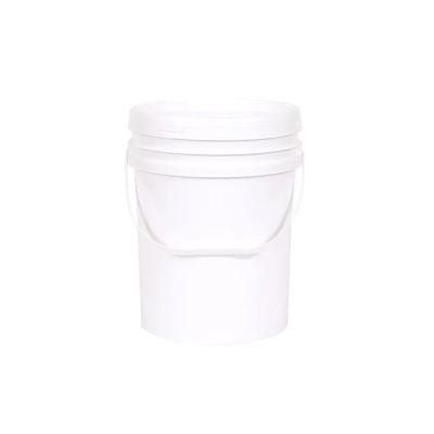 China Personalised Printed Round 5 Gallon Plastic Container With Lid Snap On for sale