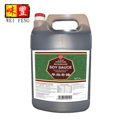 China Chinese Mushroom Soy Sauce From Factory BRC HACCP Certification Brand Salsa De Soja Jar 5L 8L for sale