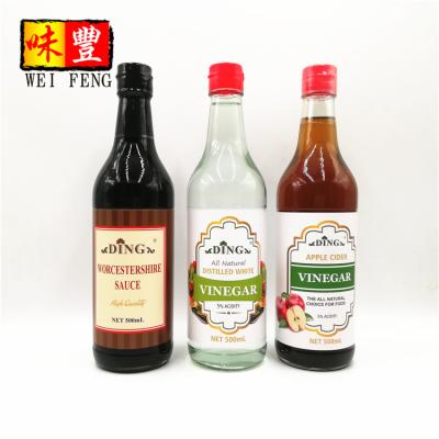 China IFS & BRC Certificated Factory Supplier 500ml Vinegre 5% Healthy Natural Acidity Corn Distilled White Vinegar 500ml for sale