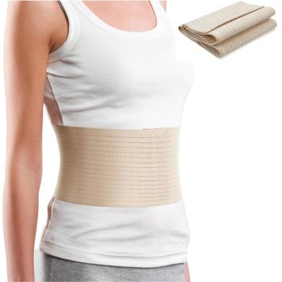 China Lumbar Back Braces elastic abdominal support waist brace lumbar belt and back support abdomen navel umbilical hernia support belt with beige for sale