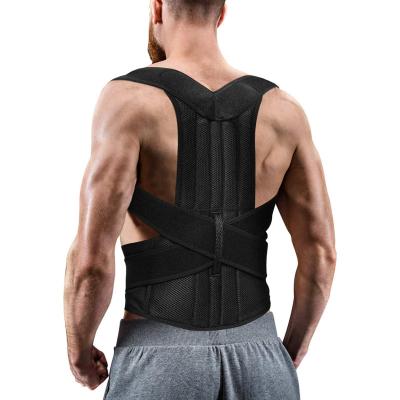 China Neoprene Back Braces adjustable upper back brace posture corrector belt shoulder neck back straightener protector for degenerative disc for men women for sale