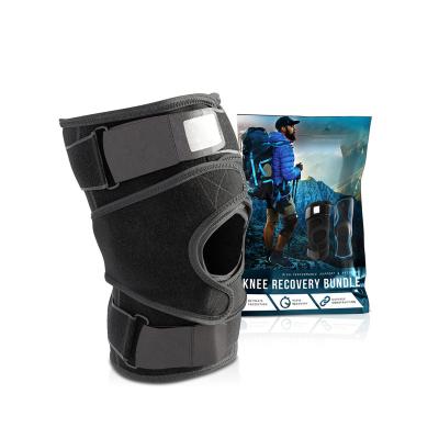 China Universal latest compression knee support open patellar knee brace winding sports wrapped knee brace pads for squats and injury for unisex for sale