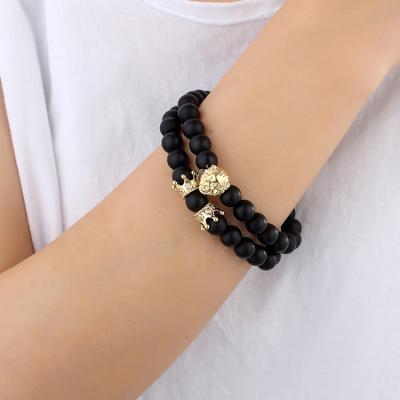 China Natural Stone Lion Crown Pattern Jade CLASSIC Custom Beaded Bracelets Bracelet Couple Buddha Bracelet Men for sale