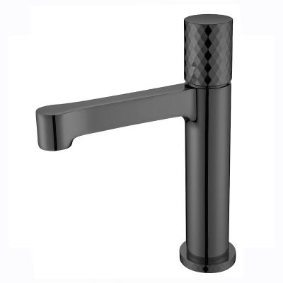 China 2021 modern design bathroom basin faucet royal black for sale