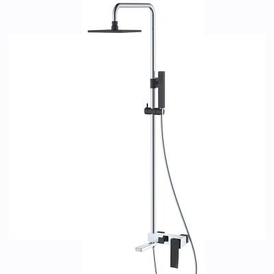 China Modern Design Contemporary Matte Black Shower Faucet Set for sale