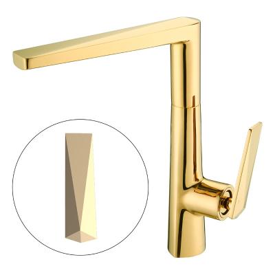 China Sense Faucets Kaiping Manufacturer Gold Kitchen Sink Brass Mixer Tap for sale