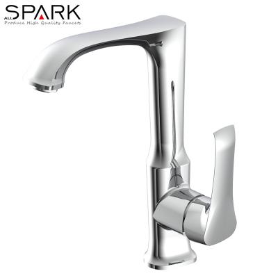 China Industrial Kitchen Faucet European Style Brass Neck Long Sense Faucets for sale