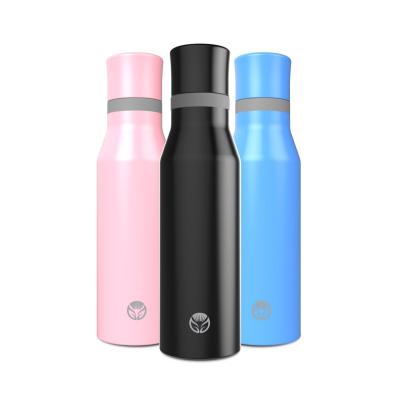 China Viable High Quality 500ML 304 Stainless Steel UV-C Protection Disinfector Sterilization UV-C Water Bottle for sale