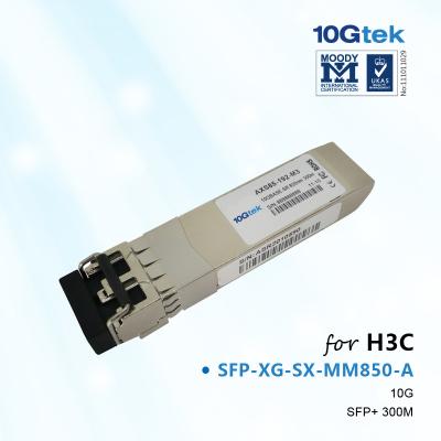 China Voor H3C SFP+ Zender SFP-xg-sx-mm850-a, H3C 10G SFP+ module voor MMF, dubbele LC, 300 Meter, 850nm golflengte Te koop