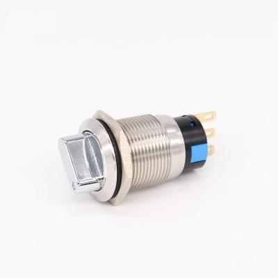 China High quality LA22S 19MM stainless steel IP65 handle selection metal button switch for sale