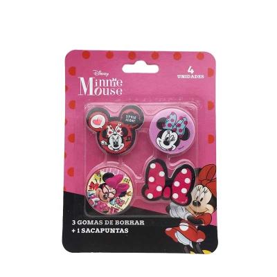 China Promotional Eraser Cartoon Shape Kids Set High Quality Wholesale Cute TPR Rubber Pencil Eraser And Sharpener for sale