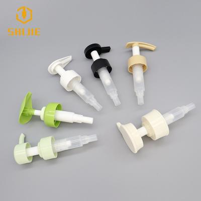 China Non Spill Customize 24/410mm Plastic Shampoo Bottle Hand Wash Dispenser PP Lotion Pump 28/410mm for sale