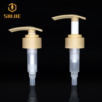 China Non Spill Shampoo Bottle Pump Dispensers Pressure 42/410 Nozzle Push Type Lotion Pump for sale