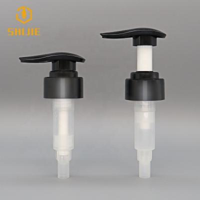 China Non Spill Quality Non Spill Liquid Hand Wash Bottle Pump 28/410 Shampoo Pump PP Plastic Black Lotion Pump for sale