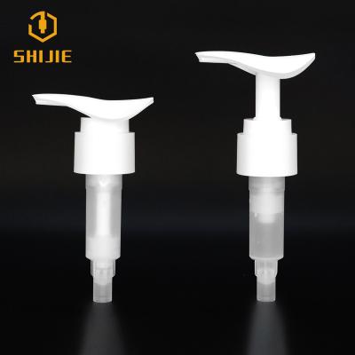 China Spill No 24/410 28/410 Transparent Dripless White Lotion Pump Forbottle Shampoo Switch Pump Feed Pumps for sale