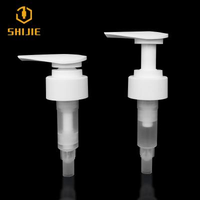 China Non Spill New Design Lotion Pump Black PP Plastic Smooth Outer Spring Screw Lock 24/410 28/410 32/410 Gel Pump for sale