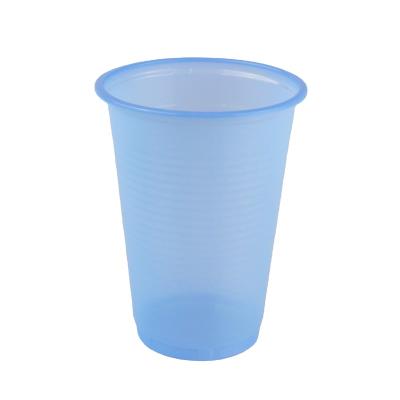 China 2023 Double Wall Good Prices Hot Selling Transparent Plastic Cups 7oz PP Blue Disposable Cup for sale