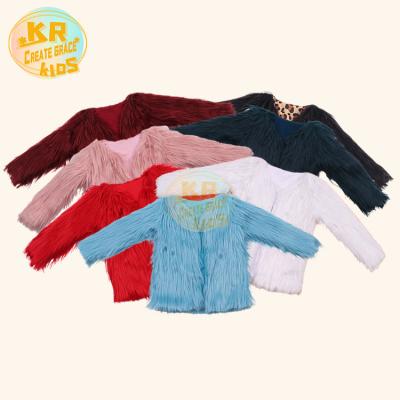 China Wholesale Casual Stylish Multi Colors Jacket Baby Girl Winter Long Sleeve Plush Fabric Baby Clothing Coat for sale